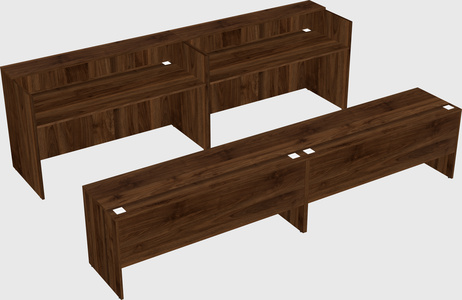 Shared u-shaped reception desks