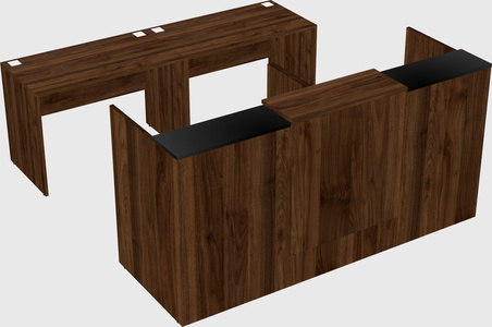 Shared u-shaped reception desks