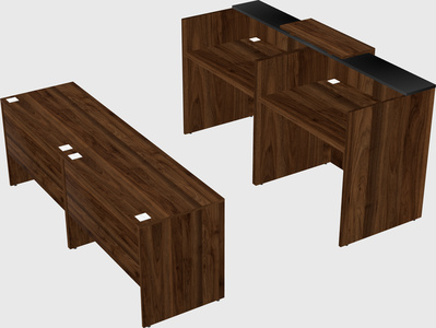 Shared u-shaped reception desks
