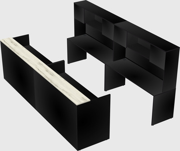Shared u-shaped reception desks