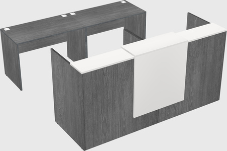 Shared u-shaped reception desks