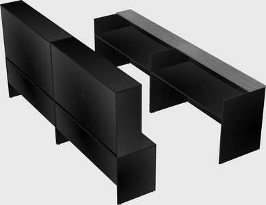 Shared u-shaped reception desks