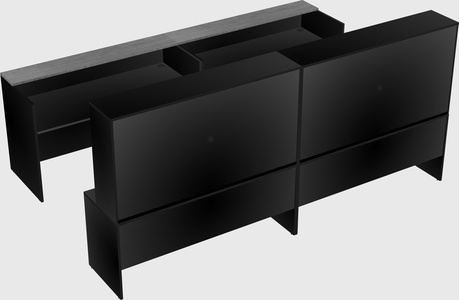 Shared u-shaped reception desks