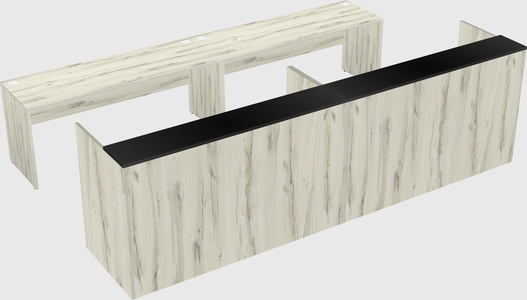 Shared u-shaped reception desks