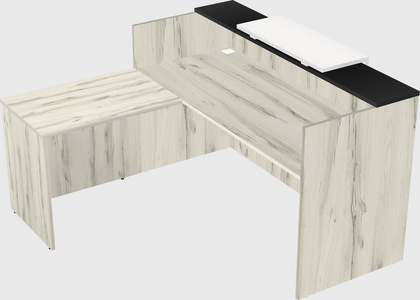 L-shaped modular reception