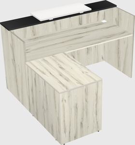 L-shaped modular reception