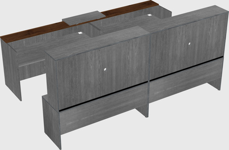 Shared u-shaped reception desks