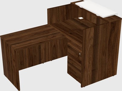 L-shaped modular reception