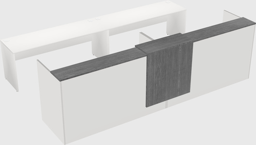 Shared u-shaped reception desks
