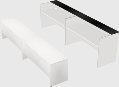 Shared u-shaped reception desks