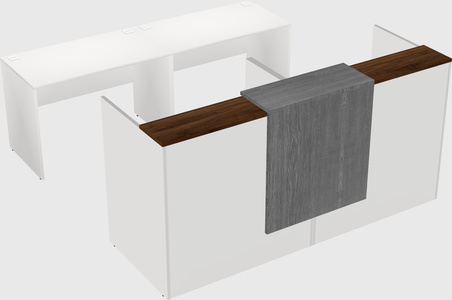 Shared u-shaped reception desks