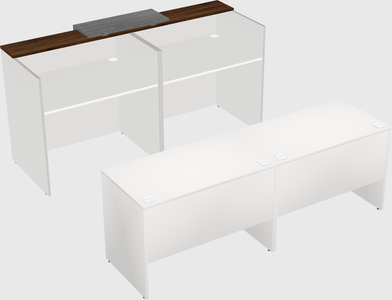 Shared u-shaped reception desks