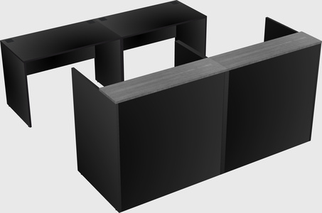 Shared u-shaped reception desks