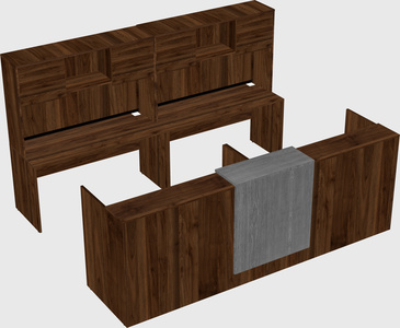 Shared u-shaped reception desks