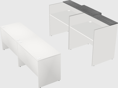 Shared u-shaped reception desks