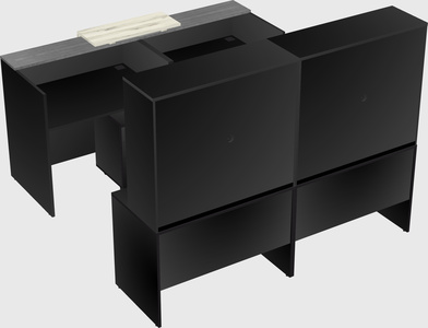 Shared u-shaped reception desks