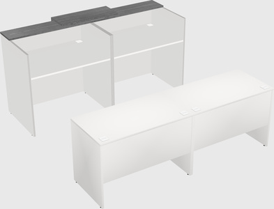Shared u-shaped reception desks