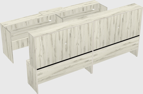Shared u-shaped reception desks