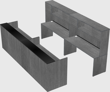 Shared u-shaped reception desks