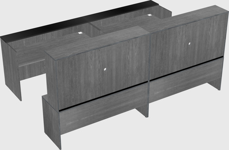 Shared u-shaped reception desks