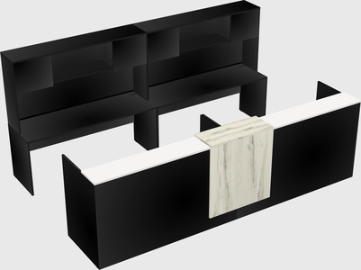 Shared u-shaped reception desks