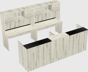 Shared u-shaped reception desks