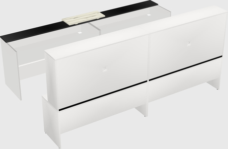 Shared u-shaped reception desks