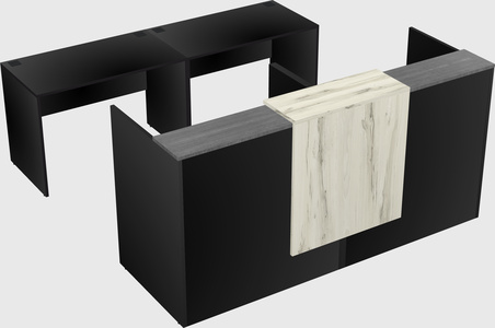 Shared u-shaped reception desks