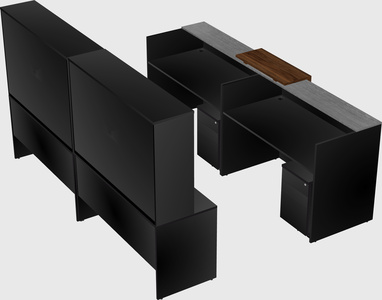 Shared u-shaped reception desks