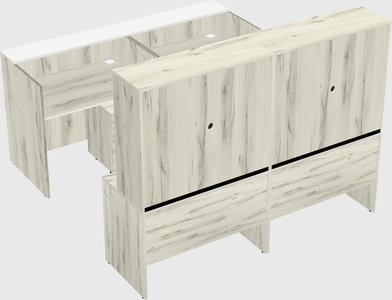 Shared u-shaped reception desks