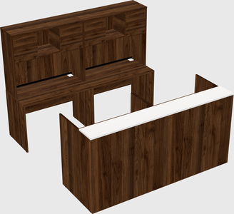 Shared u-shaped reception desks