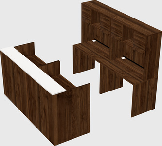 Shared u-shaped reception desks