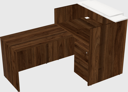 L-shaped modular reception