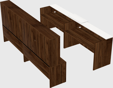 Shared u-shaped reception desks