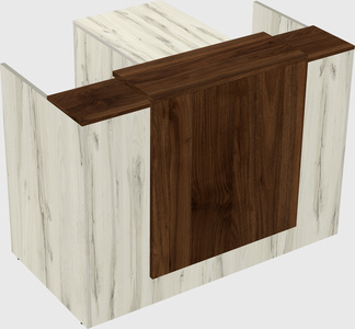 L-shaped modular reception