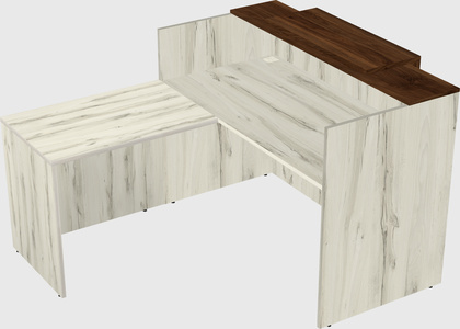 L-shaped modular reception