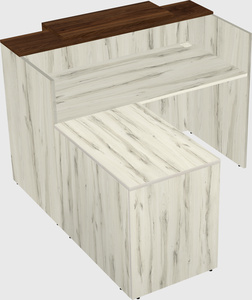 L-shaped modular reception