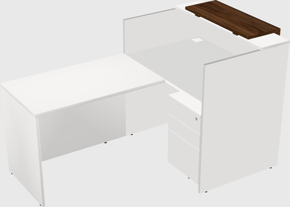 L-shaped modular reception