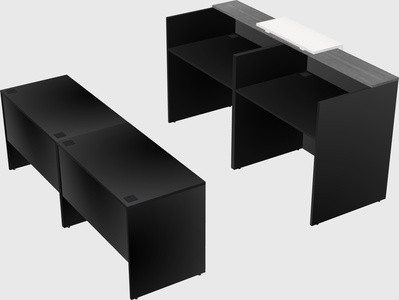 Shared u-shaped reception desks