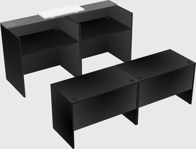 Shared u-shaped reception desks