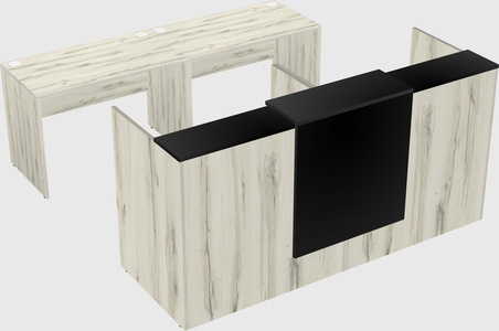 Shared u-shaped reception desks