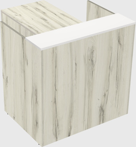 L-shaped modular reception