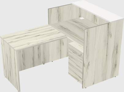 L-shaped modular reception