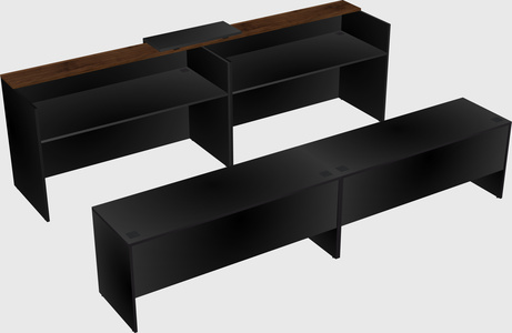 Shared u-shaped reception desks