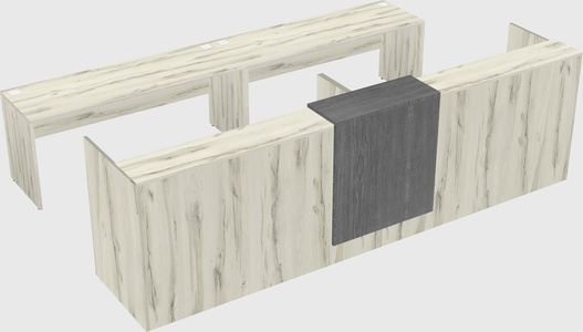 Shared u-shaped reception desks