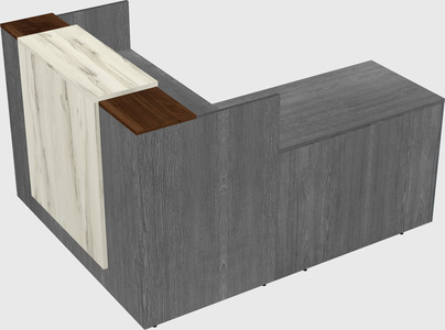 L-shaped modular reception