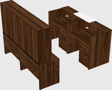 Shared u-shaped reception desks