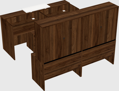 Shared u-shaped reception desks