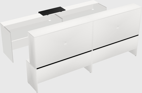 Shared u-shaped reception desks
