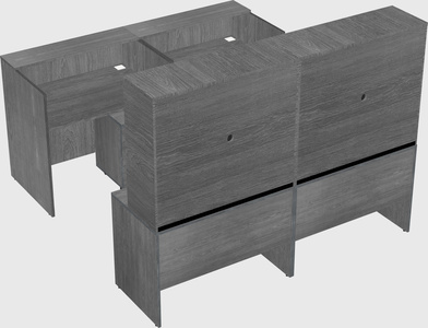 Shared u-shaped reception desks